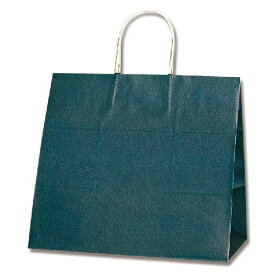 紙袋 手提げ袋 50枚入 丸手紐 藍サイズ 幅320×マチ200×高290mm（32-4）シモジマ HEIKO