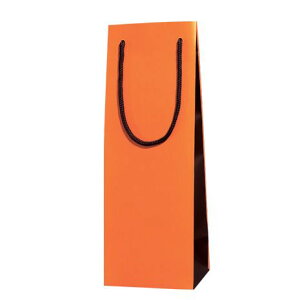 HEIKO 紙袋 手提げ紙袋 ブライトバッグ ワイン LL オレンジ×茶 幅140×マチ120×高400mm 10枚入 業務用 ラッピング シモジマコード006459126