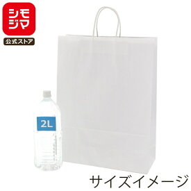 HEIKO 紙袋 手提げ紙袋 25チャームバッグ KA E晒白無地 幅380×マチ150×高500mm 50枚入 ホワイト 業務用 ラッピング シモジマコード003280420