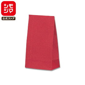HEIKO 紙袋 角底袋 角底袋 No.4 未晒無地 赤 幅130×マチ80×高235mm 100枚入 レッド 業務用 ラッピング シモジマコード004053400