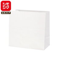HEIKO 紙袋 角底袋 26-1 幅260mm×マチ140mm×高250mm 食パン2斤 白無地 50枚 ホワイト