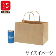 HEIKO 紙袋 手提げ紙袋 オブロングバッグ 26-17 未晒無地 幅260×マチ170×高170mm 20枚入 ブラウン 業務…
