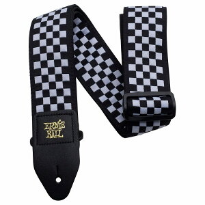 ERNIE BALL@STRAPBLACK AND WHITE CHECKEREDP04149