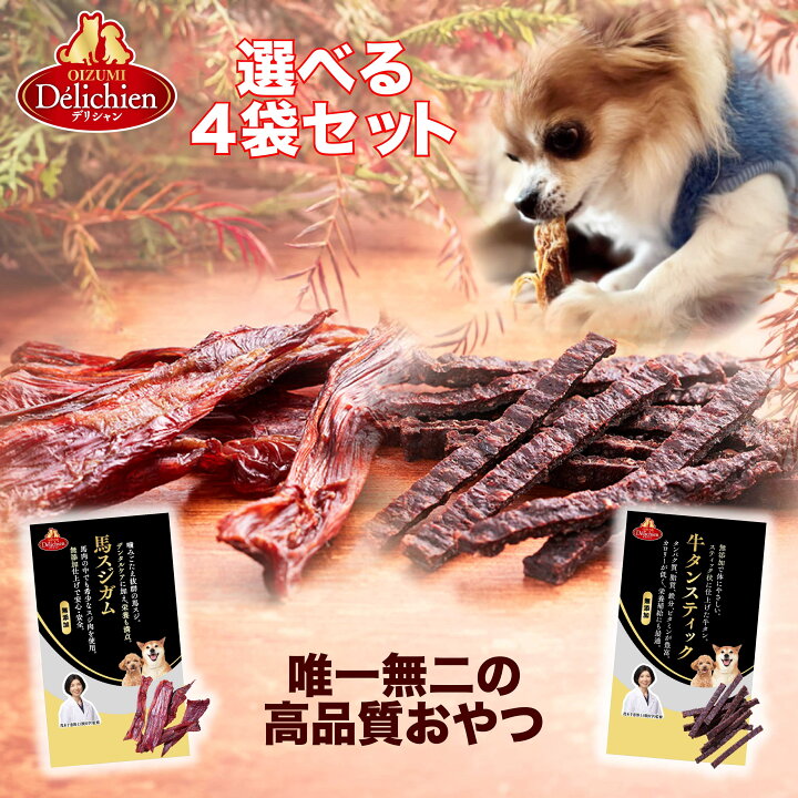楽天市場】デリシャン 犬 おやつ ジャーキー 4種セット 選べる 無添加 