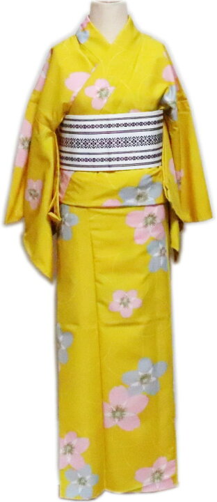 楽天市場】わけあり 仕立上 小紋“単衣仕立 黄地 梅「舞台衣装 