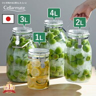 【特典付送料無料】セラーメイト 取手付密封びん 1L 2L 3L 4L ガラス 梅酒瓶 梅酒 ビン 密封瓶 手作り 梅…