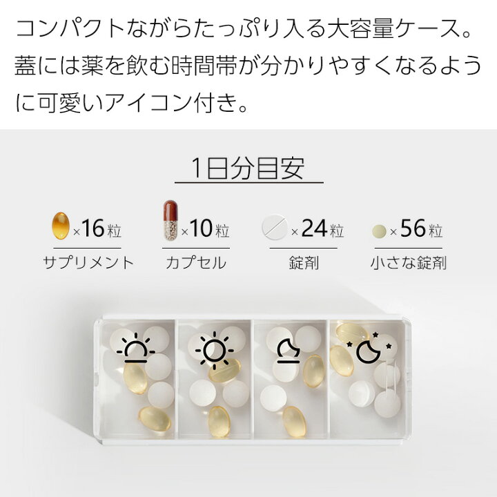 楽天市場 全国送料無料 ピルケース 携帯用 1週間 7日分 薬ケース 薬入れ 持ち運び コンパクト 薬箱 飲み忘れ防止 サプリメント おしゃれ シンプル かわいい 錠剤 仕切り付き 常備薬 錠剤ケース 小さい スライド式 霜山 小物専科 しもやま 楽天市場店