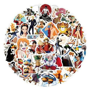 ワンピースステッカーセット100枚入ロロノア・ゾロシール手帳シールダイアリースッテカーノートパソコンオートバイ自転車DIY防水ステッカーオレンジ(100枚セット)