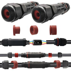 IP68�h�����C���R�l�N�^�ACESFONJER2�h���P�[�u���R�l�N�^�A���O�P�[�u���R�l�N�^�A�O���W�����N�V�����{�b�N�X�A2�܂���3�s�����a5-13mm�P�[�u���p�P�[�u���R�l�N�^�X���[�u�J�v��