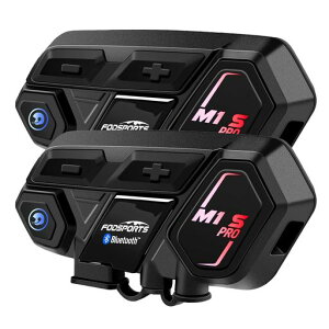 FODSPORTS�o�C�N�C���J��M1S�C���J���ő�8�l�����ʘb�ő�g�p20���ԑ��ݔ��Ƃ̐ڑ��݊������{��ē���b�������A�o�C�N�p�C���J��Bluetooth�C���J���o�C�N�p���񂩂�HI-FI����Siri�Ή��t���i����