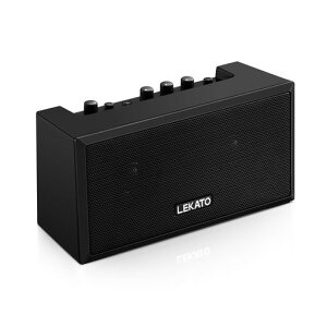 ギター小型ミニアンプエレクトリックギターアンプクリーンオーバードライブエフェクト付き5WミニベースBluetooth毎日の練習用ポータブル(ブラック)