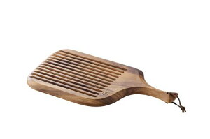 ケヴンハウン(Kevnhaun)ブレッド&フルーツカッティングボード全長38cm溝付き木製パン用まな板アカシア製アウトドアリバーシブル木製まな板ハンドル付きKDS167