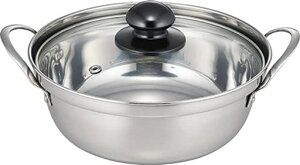 カクセー(Kakusee)卓上こぶり鍋18cm1~2人用サビにくいステンレス製両手鍋ガラス蓋付き小さめ軽量ガスコンロIH対応四季彩FSC-01シルバー