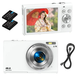 STUOGYUM �f�W�^���J���� 2.7K �I�[�g�t�H�[�J�X �f�W�J�� 4800����f FHD1520P�^�� 700mAh�o�b�e���[2���� 16�{�Y�[�� �E�F�u�J���� ��Ԃ�␳ �猟�o �X�}�C���L���v�`���[ �A���B�e ���B��