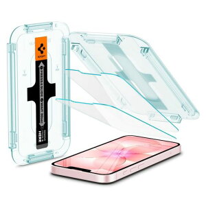 Spigen iPhone 17e/16e/14/13 Pro/13 �����K���X�t�B���� �Z���T�[�I�[�v���^�C�v 2���� �ی�t�B���� 9H �����K���X �\��t���L�b�g�t�� �i�m�R�[�e�B���O ��U�h�~ Glas.tR EZ Fit AGL03385