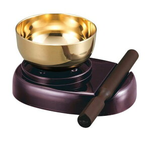 サンメニー仏具りんおりんりんセット真鍮2.5寸3点セットりん棒、台付き日本製サンメニ―