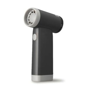 ドウシシャジェットハンディファン扇風機小型エアダスター火起こし送風機キャンプ用品アウトドア風量4段階充電式ブラック