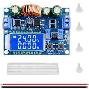 DAOKAI �����R���o�[�^ �f�B�X�v���C DC-DC 5.5-30V~0.5-30V ���~���R���o�[�^ 3A 35W �d�����W���[�� �����\�Ȓ�d���d�����M�����[�^