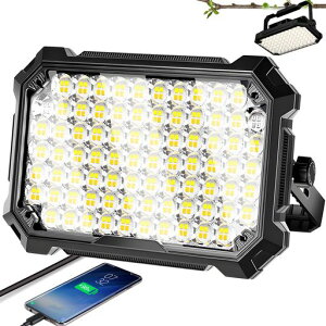 作業灯LEDライト投光器ワークライト高輝度【7000mAH4000LM】Type-C充電式無段階調光4つの点灯モード3000K4500K7000KSOSモード強力マグネットIPX6防水集魚灯夜間作業工事車の修理