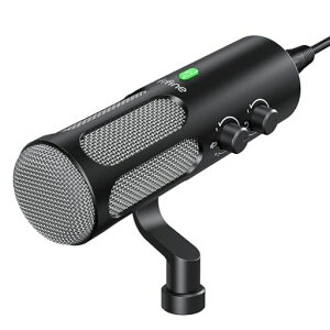 FIFINE�_�C�i�~�b�N�}�C�NUSB/XLR�ڑ��\�P��w�����m�C�Y�ጸUSB�P�[�u���t��PC/�v���X�e/�I�[�f�B�I�~�L�T�[�Ή��X�e���I�~�j�[�q�~���[�g�@�\���C�u�z�M�|�b�h�L���X�g�{�[�J���Q�[���c