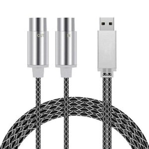 KoldotMIDI�P�[�u��5�s��MIDI-USB�P�[�u��MIDI�C���^�[�t�F�[�X�C���A�E�gUSB�R���o�[�^�[MIDI�A�_�v�^�[�C���W�P�[�^�[�t���s�A�m�L�[�{�[�h����PCMac�m�[�g�p�\�R���p