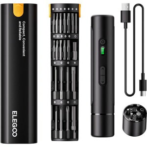 ELEGOO�d���h���C�o�[33in1�����h���C�o�[�Z�b�g�y���^�|�b�v�A�b�v��p�P�[�X�[�d���X�}�z���K�l�J�������vDIY�C���H��Z�b�g