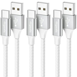 USBTypeC�P�[�u���y1m+1m+2m3�{/���z�^�C�vc�P�[�u���}���[�dQC3.0USBC�����f�[�^�]�����ϋv�i�C����FireHD810PlusFireMax11�AGalaxyS10S9A20