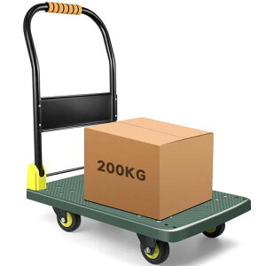 Vtuesxn【新規アップグレード】台車折りたたみ台車耐荷重200KG(72*48cm)平台車軽量静音台車折りたたみ360度回転可能なキャスター付き業務用屋内外で使用可能倉庫、農業、輸送、ハンドリング…