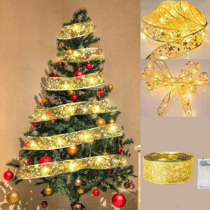 TIKALON�N���X�}�X�c���[���胊�{���N���X�}�X�c���[���C�g2M/5M/10M3��ނ̐��@�I��d�r��LED�I�[�i�����g�C��DIY�`��N���X�}�X�c���[���蕵�͋C���}���`�b�N�v���[���g���b�s���O�N���X�c