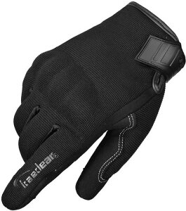 Kaedear(カエディア)バイクグローブ夏メッシュプロテクターグローブ/スマホタッチ操作対応指先独自縫製技術採用/すべり止め通気性オートバイメンズKDR-GL5(ブラックXXL)