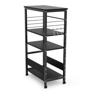 DEWEL pc���S�� pc���b�N �v�����^�[�� ��60&���s35&����105cm �L���X�^�[/�A�W���X�^�[�t�� �I�������߉� PC�{�̎��[ ���S�� ���� �f�X�N�T�C�h ���[�I �T�C�h�e�[�u�� �ړ��֗� 4�i �I�t�B�X�c