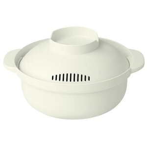 アンドエヌイー(&NE)レンジポットnikiiホワイト1.5Lレンジ鍋レコポrecopo日本製一人用レシピ付き小型軽量レンジ調理鍋電子レンジ用鍋ラーメンパスタNIM-205-WH