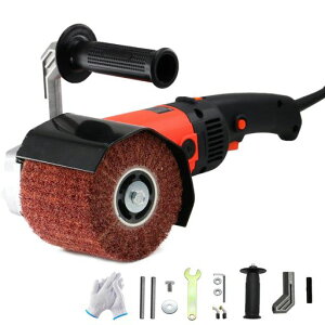 Howhiteバニシング研磨機幅100mm1400W研磨工具ヘアラインサンダーディスクグラインダーポリッシャーハンドヘルド式金属の研磨バリ取り錆落とし電動工具電動サンダー金属/木材/ステンレス/…