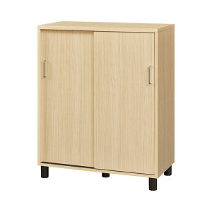 白井産業下駄箱シューズボックス玄関収納木製開閉に場所を取らない引き戸タイプ幅80cmサイズ約18~24足収納ナチュラルブラウン木目柄ベーシックデザイン幅80.2x奥行39x高さ99cmFUL-1080SDNAフル…