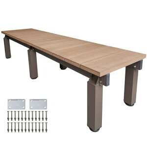 アイガーデン(igarden)縁台DXナチュラルウッドデッキ幅180cm奥行き45cm高さ40~44cmデラックス調節可能アイウッド人工木製樹脂製アルミニウム合金製アイガーデンオリジナル踏み台ベンチ花台フ…