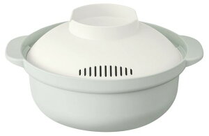 アンドエヌイー(&NE)らくチン!レンジ鍋レコポrecopoスモーキーグリーン1.5L日本製一人用レシピ付き小型軽量レンジ調理鍋電子レンジ用鍋ラーメンパスタNIM-118-SG