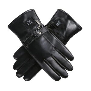 KEEMOO充電式バッテリー手袋電熱グローブスキー3段階温度調節バイク充電2つ発熱区電熱手袋男女兼用加熱手袋発熱防寒防風防撥水自転車雪かき除雪作業通勤通学冬用アウトドアスポーツ(L-(…