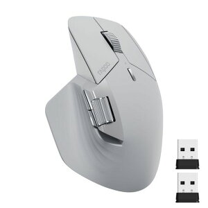 RapooMT760�}���`�f�o�C�X���C�����X�}�E�X�́ABluetooth5.0�����2.4GHz�̃g���C���[�h�ڑ��ɑΉ��ő�4�̃f�o�C�X�ɐڑ��\�ŁA11�̃v���O�����\�ȃ{�^���𓋍�4K