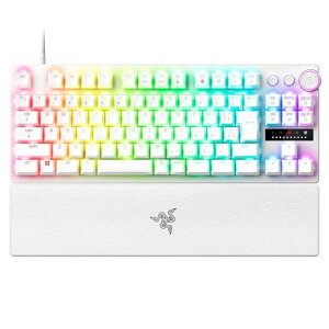 ���s�b�h�g���K�[����Razer���C�U�[HuntsmanV3ProTenkeylessJP(WhiteEdition)���s�b�h�g���K�[�ƒ����\�ȃA�N�`���G�[�V�������ڂ̃A�i���O�Q�[�~���O�L�[�{�[�h�A�i���O�I�v�e�B�J���X�C�b�`