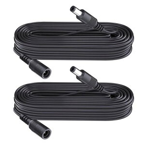 Security-01 2�� 3m DC�����P�[�u�� DC/AC�d�������P�[�u�� DC�v���O �����R�[�h LED �e�[�v���C�g �r�f�I �J���� �Ď��J�����p�̓d���A�_�v�^�[�R�[�h �O�a 5.5mm/���a 2.1mm ��/�u���b�N