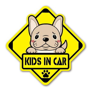 SignStoret`uhbN̕WXebJ[KidsinCar13.5cmx13.5cmIWiCXgSWŔxXebJ[ԒF{