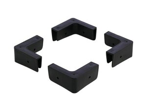 【DIY・自作用】リブなしコーナー部材セットプラダンケース用パーツ(1ケース分SW)(黒)