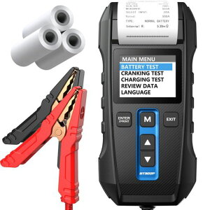 TOPDONBT300P�o�b�e���[�e�X�^�[�A�v�����^�[�t���A12V/24V�o�b�e���[�`�F�b�J�[�A100-2000CCA���~�d�r�A������/�g���b�N/���[�o�C�N/ATV/SUV/�{�[�g/���b�g�����d�q�œ��{��戵��