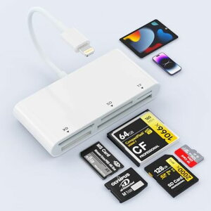 y2024KFؕiziPhoneJ[h[_[5in1Lightning-SD/TF(MicroSD)/MS/XD/CFJ[h[_[iPhone/iPadɓKpOTGΉݒsvof[^]