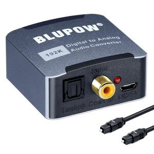 BLUPOW 192KHz�Ή� �f�W�^��(��&����)�E�������A�i���O(RCA) �I�[�f�B�I�ϊ��� DAC �I�[�f�B�I�R���o�[�^�[ ���f�W�^�� �A�i���O �ϊ��� ���� �ϊ� Digital to Analog Converter ���P�[�u���t�� VA17
