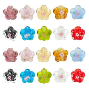 PHPandaHallԃKXr[Ya20ԃt[r[YANZT[p[cWG[plbNXsAXCOp[cDIYpfރnhChޗ14.5~15x13.5~14mm