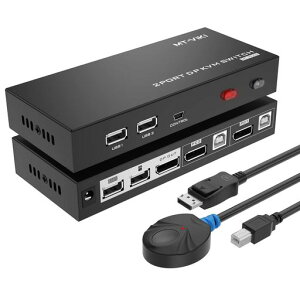 MT-VIKI DisplayPort �ؑ֊� 2�|�[�g�ADP�؂�ւ���2���� 4K 60Hz DP KVM �X�C�b�` �f�B�X�v���C�|�[�g �ؑ֊� 2����1�o�� 4:4:4 DP �X�C�b�` �z�b�g�L�[�AHDCP 2.2�Ή��AKVM�P�[�u���t��