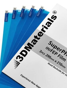 100umPFA(nFEP)tBxЃuh5{̋x(PhrozenPhotonELEGOO)gpɑςPETtBƂ̃~l[gdl؍3DMaterials(290mmx210mm