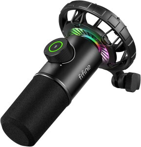 FIFINE USB �Q�[�~���O�}�C�N �_�C�i�~�b�N�� �P��w���� PC/PS4/PS5�Ή� ASMR/���C�u�z�M�p �� K658
