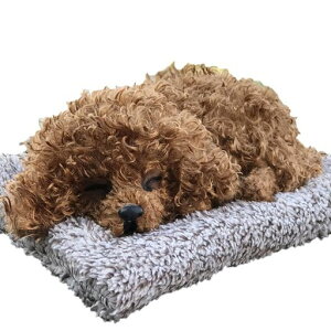 LilMouかわいいリアル犬動物置物ぬいぐるみ犬癒し寝顔かわいいリアル活性炭入り消臭脱臭室内車内インテリアギフトプレゼント雑貨おしゃれ(トイプードル)